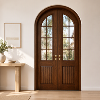 Portes intérieures DEMEA modernes à double vitrage en bois massif insonorisées pour appartement, hall, salon