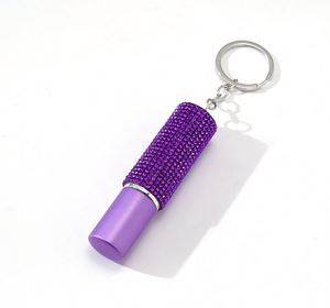Wholesale 5ML <b>Mini</b> Perfume Keychain, Diamond-encrusted Press Spray Bottle, Portable Compact Refillable Perfume Gift - Product Image 6