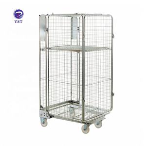 YST fabrika kaynağı endüstriyel lojistik katlanabilir çelik metal kargo depolama haddeleme kafes arabaları - Product Image 1