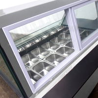 Congélateur de crème glacée italienne Offre Spéciale personnalisable Double température Gelato Popsicle Display Freeze Case Showcase Chiller