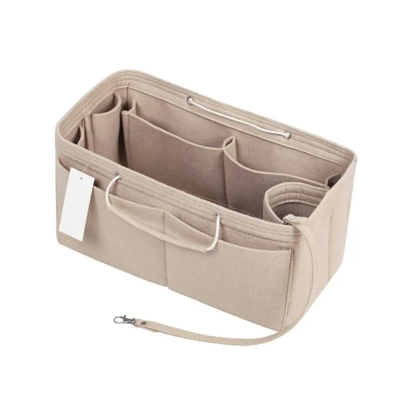 Purse Multi-Pocket Voelde Handtas Organizer Insert Met Handvatten Stevigheid En Duurzaamheid Organizer Bag