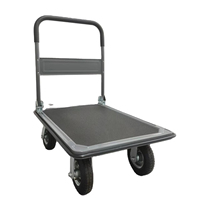Carretilla de Plataforma con Ruedas Neumáticas de 8 Pulgadas, Gran Capacidad de Carga, Plegable, para Transporte de Mercancías en Fábricas
