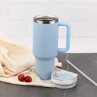 Gobelet de Noël par sublimation 40oz/30oz - Tasse à café en acier inoxydable à double paroi, verre à vin et gobelet en papier avec poignée