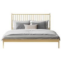 Lit simple personnalisable en acier inoxydable de 1.5/1.8m au design classique bon marché pour la chambre à coucher