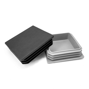 Square Plug 100x100mm Stainless Steel Plastic Inner For Furniture Accessories - Product Image 1