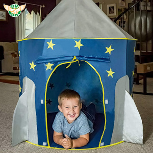 Tente de jouet de tipi de bateau de fusée de <span class=keywords><strong>pop</strong></span>-up d'intérieur et d'extérieur mignonne tente pliable de jeu de bébé - Product Image 4