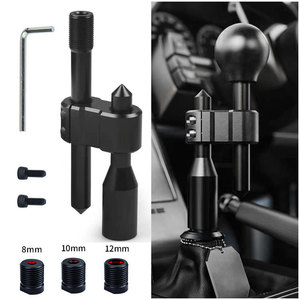 H Type Adjustable Gear <b>Shift</b> Lever Extension Rod Universal Metal For Manual Transmission Cars Black Aluminum Alloy - Product Image 1