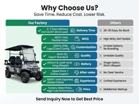 Voiturette de golf électrique certifiée CE MSDS, 6 places, moteur AC 5KW, prête à être expédiée à Dubaï