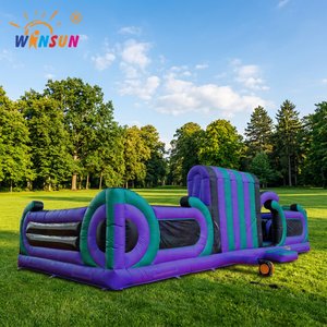 WINSUN Outdoor Children Challenge Castle Inflatable <b>Trampoline</b> Castle PVC CE Certified Lead-free Waterproof Customizable Size - Product Image 1