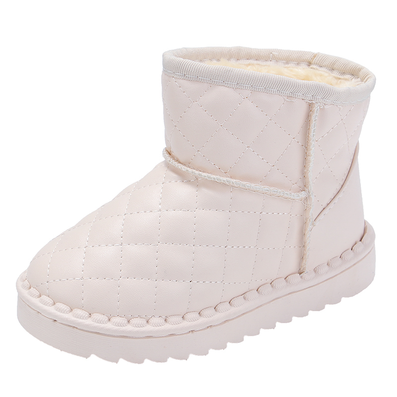 Moyo Waterproof Nylon Quilted Boot Flat Custom Kids Fur Rubber Eva Rain Ankle Snow Winter Boots For Kids