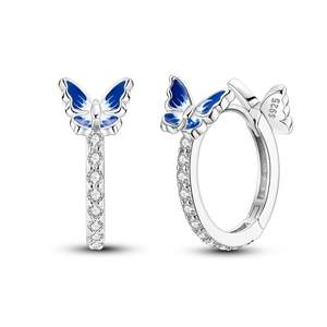 New Colorful Four-Leaf <strong>Clover</strong> Long-Style Stud Earrings-925 Silver Zircon Engagement Gift for Valentine's Day &amp; Birthday - Product Image 3