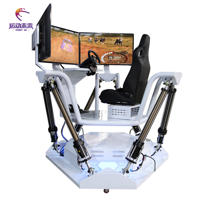 Exciting SportVR 360 Degree 6d Car Racing Simulator 3 Screens Car Driving Simulator Car Race Game Machine