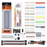 Composant électronique Démarreur de base pour kit avec 830 points d'attache Carte à pain Résistance de câble Condensateur Potentiomètre LED