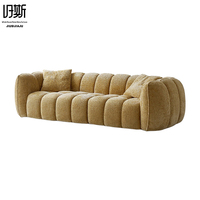 Canapé en tissu vert forêt, coussin segmenté en tissu moelleux et résistant aux taches, style moderne, canapé confortable pour villa et Airbnb