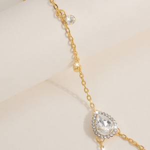 Catena per il corpo da donna alla moda, stile Sexy Pure Desire, con catena da collo, vita e petto, con gocce d'<span class=keywords><strong>acqua</strong></span> lucide e cristalli placcati elettroliticamente - Product Image 4