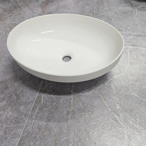 Lavabo de salle de bain en céramique pour hôtel, style nordique, sans trous, 500x370mm - Product Image 2