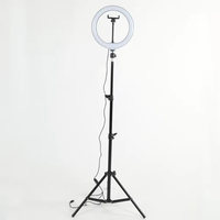 Lampu LED Studio Harga Pabrik Murah Profesional 12 Inch dengan Tripod untuk Ponsel & Kamera
