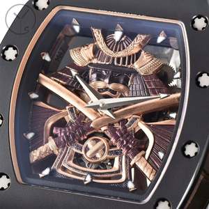 Reloj Mecánico Automático Personalizado de Alta Calidad con Movimiento Tourbillon, Esqueleto de Cerámica, Estilo Samurái para Hombre - Product Image 2