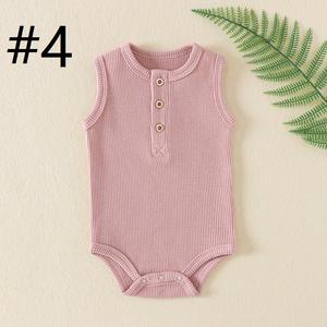 Pelele de algodón para bebé, <span class=keywords><strong>sin</strong></span> mangas, de verano, para recién nacido, traje de gateo triangular, ropa de gateo para bebé, <span class=keywords><strong>pijama</strong></span> Harajuku para bebé - Product Image 6