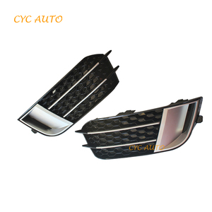 Nouvelle calandre inférieure de pare-chocs avant style RS1 en ABS noir et argent avec cache de feux antibrouillard pour <span class=keywords><strong>Audi</strong></span> A1 <span class=keywords><strong>S1</strong></span> 8X 2013-2015 - Product Image 1