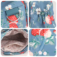 Sac fourre-tout multifonctionnel en nylon grande capacité avec fermeture éclair brodée et doublure en polyester pour femmes et mamans - Sac à main portable
