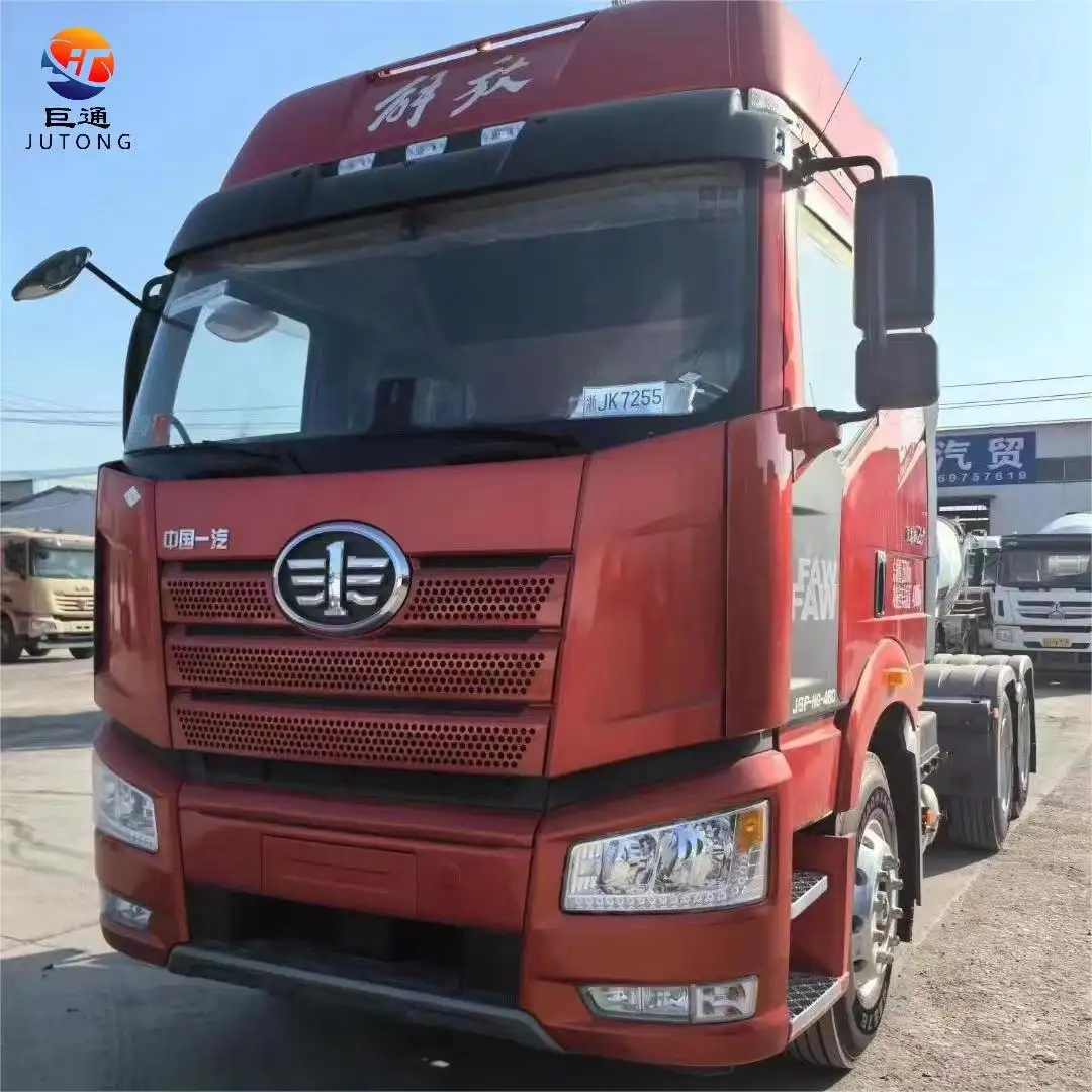 Hot bán sử dụng tình trạng tốt faw jh6 10 bánh xe 6x4 4x2 máy kéo Trailer đầu xe tải cho Giao thông vận tải