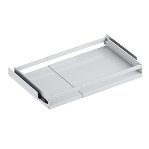 Extendable <b>Kitchen</b> <b>Storage</b> <b>Rack</b> Rectangle No Drill Installation Cabinet Organizer Dish <b>Rack</b> With Drawer System - Product Image 5