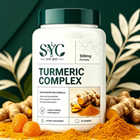 Gummies au curcuma OEM, formule 500 mg, absorption ultra-élevée, 60 capsules/flacon, complément alimentaire pour adultes, soutien des os et des articulations