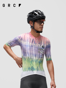 GRC Primavera Verano CMYK Jersey de <span class=keywords><strong>Ciclismo</strong></span> de Manga Corta Transpirable de <span class=keywords><strong>Lana</strong></span> de Secado Rápido para Bicicleta de Montaña Fabricantes - Product Image 4