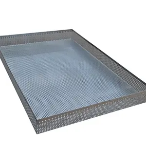 Pharmaceutical Medicine Drying Tray With Hole, Food Grade Steel Perforated Baking Tray, Oven Vacuum Dryer Tray