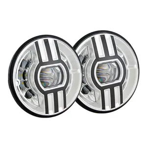 Lampu depan LED untuk CarsTuff Plus lampu sorot tinggi, lampu depan LED balok tertutup 7 inci 4x4 Offroad untuk sepeda motor