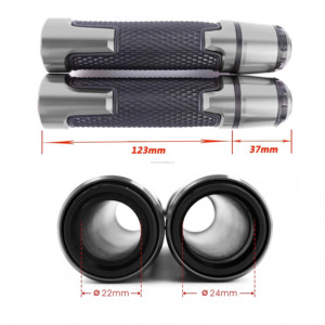 Poignées de <span class=keywords><strong>guidon</strong></span> universelles ABYDMOTO pour <span class=keywords><strong>moto</strong></span>, remplacement en aluminium CNC et caoutchouc PE, antidérapantes, antichoc, 22 mm, 24 mm, 7/8 pouces, embouts de <span class=keywords><strong>guidon</strong></span> 3 - Product Image 5