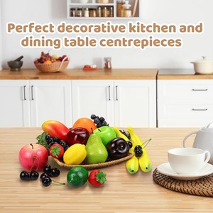 Trái cây và rau quả nhân tạo trang trí nhà mô phỏng cam đào táo lê nho chanh đào trang trí đạo cụ chụp ảnh - Product Image 3