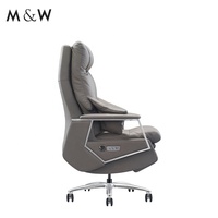 Chaise de bureau ergonomique électrique M&W moderne à hauteur réglable avec dossier haut et repose-pieds - Vente en gros Chine