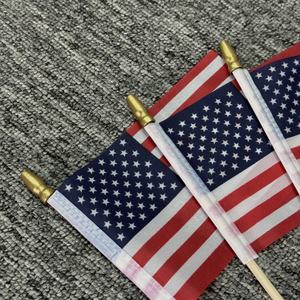 Дешевые пластиковые флагштоки, флаги США, Полиэстеровые развевающиеся маленькие 6x9, деревянные флаги для всех стран, футбольный мини-флаг - Product Image 3