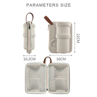 Étui de rangement personnalisé en EVA pour théière et tasses, étanche, style chinois, boîte de voyage en EVA pour service à thé, étui de protection de voyage Kung Fu
