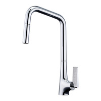 Robinet de cuisine contemporain à poignée unique, à montage sur pont, en alliage de cuivre, mélangeur d'eau chaude et froide pour évier, pour hôtels, vente chaude