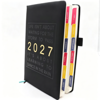Carnet A5 à spirale personnalisé avec impression, agenda mensuel esthétique avec onglets pour l'université, le travail, le bureau