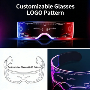 Lunettes lumineuses LED colorées lunettes à visière électronique allument des lunettes accessoire pour Festival KTV Bar fête Performance cadeaux - Product Image 6