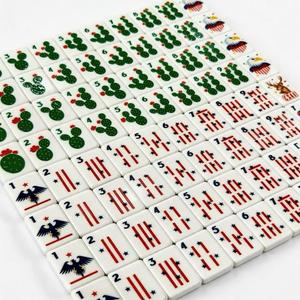 Mahjong américain sur le thème de la <span class=keywords><strong>Coupe</strong></span> <span class=keywords><strong>du</strong></span> <span class=keywords><strong>Monde</strong></span> de football 2026 États-Unis Canada Mexique, personnalisé, très demandé, <span class=keywords><strong>jeu</strong></span> de 160 jetons en acrylique à quatre couches, 160 RMB - Product Image 2