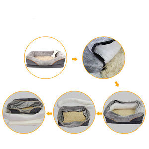 Cama para perro mascota transpirable ortopédica de espuma viscoelástica con cubierta extraíble y lavable - Product Image 6