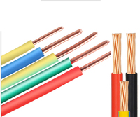 Câble électrique en cuivre nu torsadé isolé PVC IEC60227 pour 450V/750V, 1,5mm 2,5mm BV BVR pour applications électriques