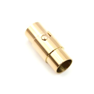 Cierre de seguridad redondo con hebilla magnética de acero inoxidable para pulsera de cordón de cuero, conector unisex para uso diario - Product Image 5
