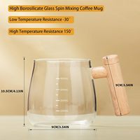 Mug auto-mélangeur électrique en verre borosilicate de haute qualité de 400 ml pour café/lait/poudre de protéines