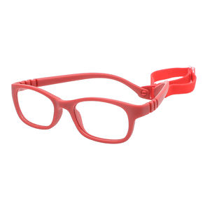 高級子供安全柔軟で安価な眼鏡フレームストラップ付きファッショナブルな柔らかいゴム製子供用メガネ光学眼鏡フレーム - Product Image 5