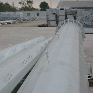 Hot Dip Galvanized Monopole Cell Tower With Lights Electrical Telecommunication Towers VCOATING - Product Image 2