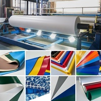 Rouleaux de bâche enduite de PVC renforcée anti-déchirure 550GSM en tissu polyester enduit de PVC pour conduits d'air