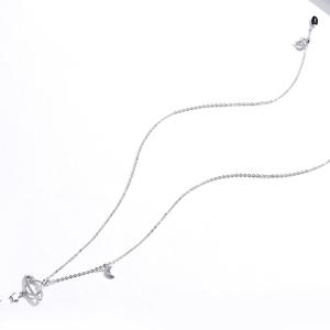 Pianeta collana femminile s925 collana in argento collana in argento sterling semplice platino placcato cross-border SCN349 - Product Image 4
