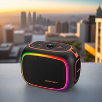 Altavoz Portátil OEM de 80W RGB con Bluetooth, Batería de 18000mAh, Micrófonos Inalámbricos Dobles, Tipo-C, AUX, TF, FM, BT5.3, IPX4, para Fiestas al Aire Libre y Karaoke
