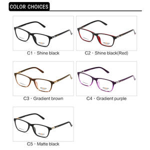 Montures de lunettes carrées grises Jack 53-16-143, monture complète, style professionnel pour femmes adultes - Product Image 2